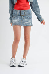 Denim Mini Skirt - Grooveman Music