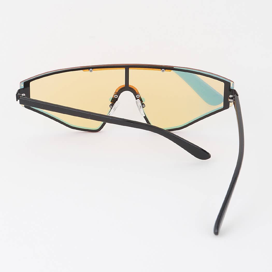 Bright Tinted Shield Sunglasses: Multicolor