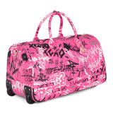 Graffiti Rolling Duffle Bags: Baby Pink