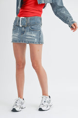 Denim Mini Skirt - Grooveman Music