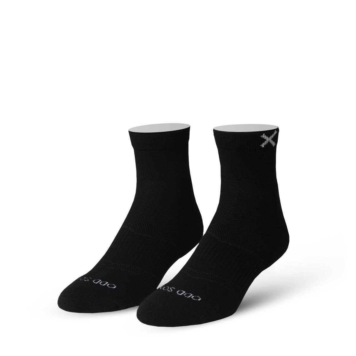 Cotton Basix Quarter Black 3 Pack Knit Socks - Grooveman Music