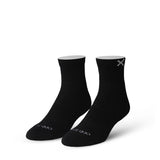 Cotton Basix Quarter Black 3 Pack Knit Socks