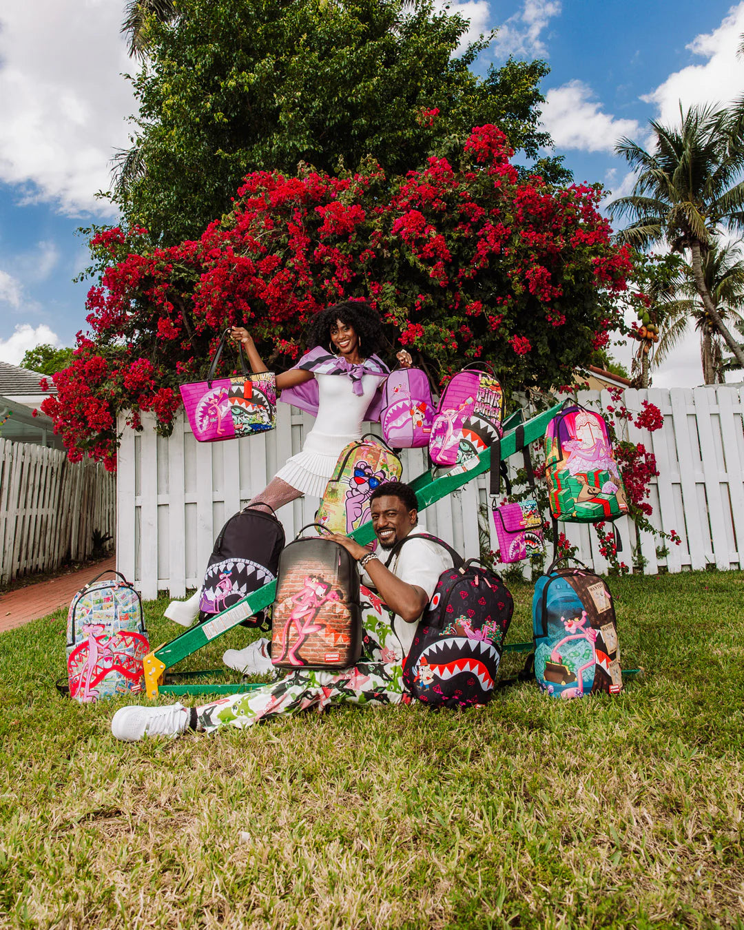 Sprayground Pink Panther Fortress of Money-Tude Backpack