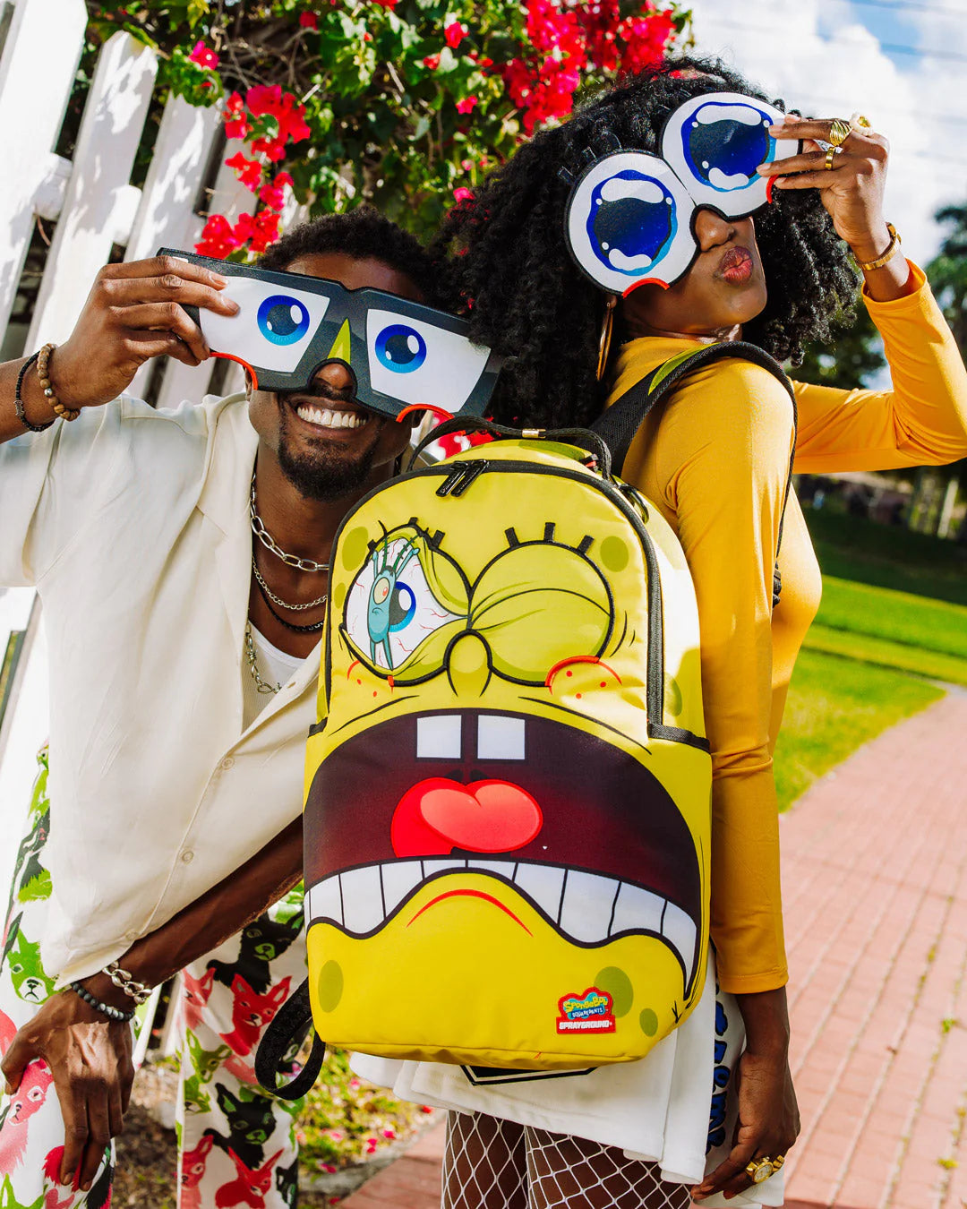 Sprayground SpongeBob Eye Pop Removable Eyes Backpack