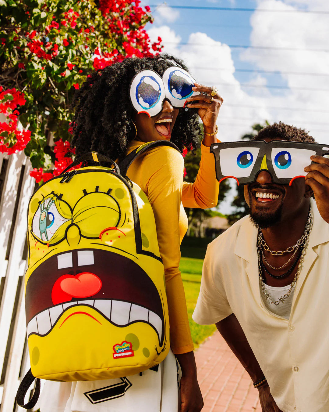 Sprayground SpongeBob Eye Pop Removable Eyes Backpack