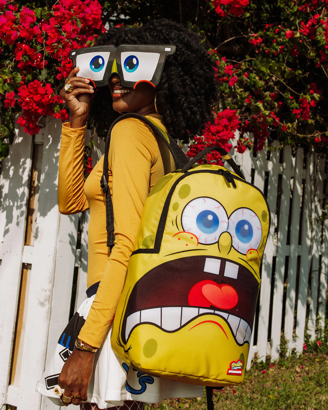 Sprayground SpongeBob Eye Pop Removable Eyes Backpack