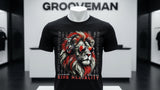 King Mentality Lion Rhinestone T-Shirt – Premium Streetwear Graphic Tee