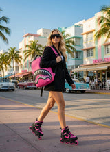 Sprayground Shark Central Pink Embroidered Shark Backpack