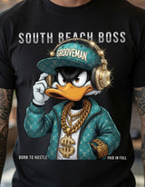 South Beach Boss Teal Edition Graphic T-Shirt – Limited Streetwear Tee
