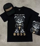 Grooveman “No Talk Just Bags” Black Collection T-Shirt – Luxury Streetwear Graphic Tee (Runs Big)