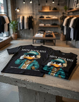 South Beach Boss Teal Edition Graphic T-Shirt – Limited Streetwear Tee