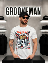 Royal Bunny Chaos Graphic T-Shirt – Grooveman Luxury Streetwear Tee