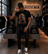 Grooveman Music Is The Answer DJ Teddy Bear Graphic T-Shirt