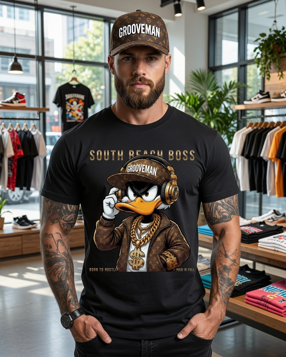 South Beach Boss Graphic T-Shirt | Premium Streetwear Tee | Grooveman Miami