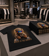 Grooveman Music Is The Answer DJ Teddy Bear Graphic T-Shirt
