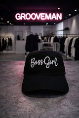 Boss Girl Cap – 3D Embroidered Women's Streetwear Hat | Grooveman Exclusive