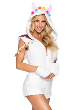 Cuddly Llama Costume With Hood