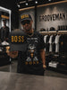 BOSS Black Cap with Gold 3D Embroidery – Premium Adjustable Streetwear Hat | Grooveman