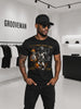 Grooveman Angels Don’t Play Fair Graphic T-Shirt – Premium Black Streetwear Tee