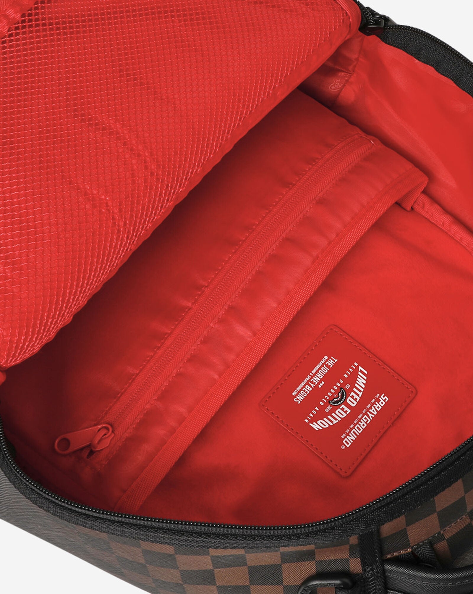 Sprayground Brown Check Ghost Drip Backpack