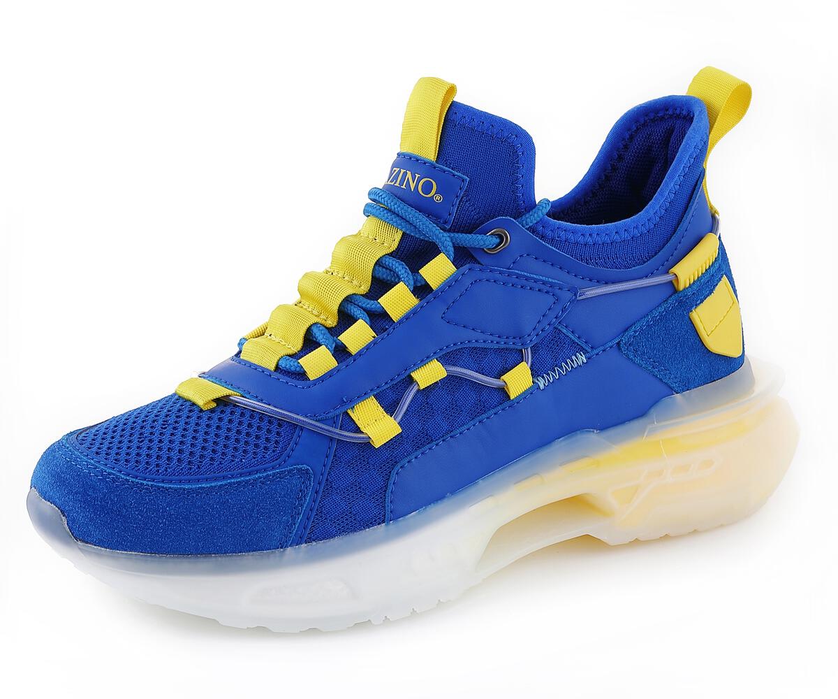 Mazino Titanium l Royal Blue Yellow Sneakers - Men