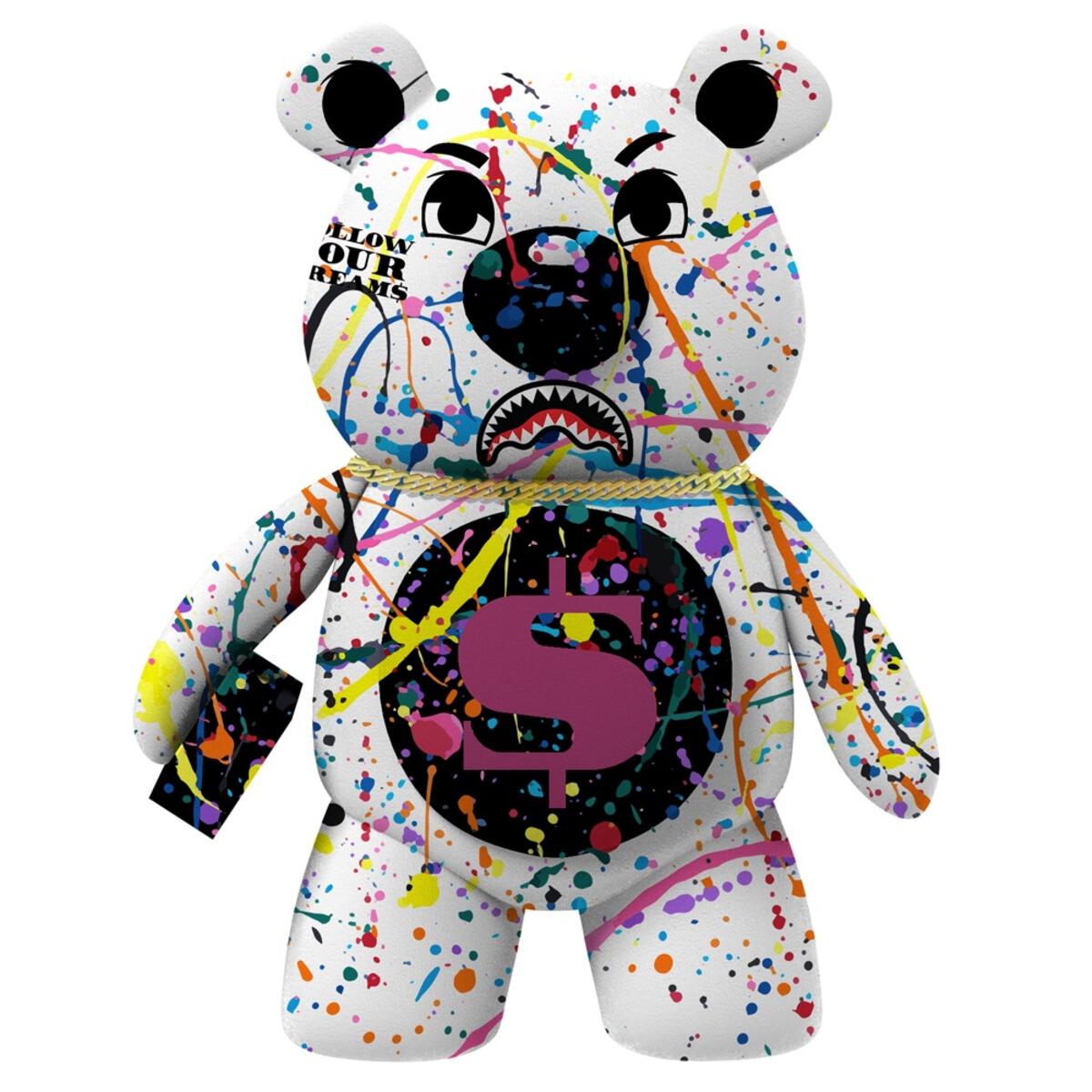 Sprayground  | Mystery White Graffiti Teddy Bear backpack