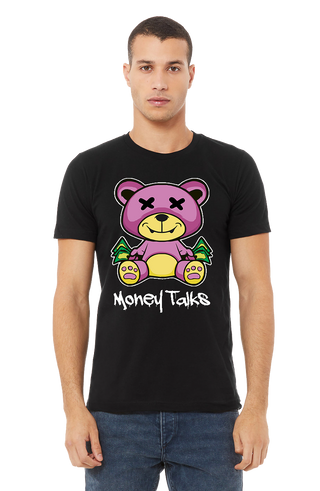 DTG T Shirt | Teddy Money Talks Purple Full color Edition