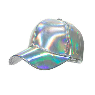 Metallic Silver Snapback Caps