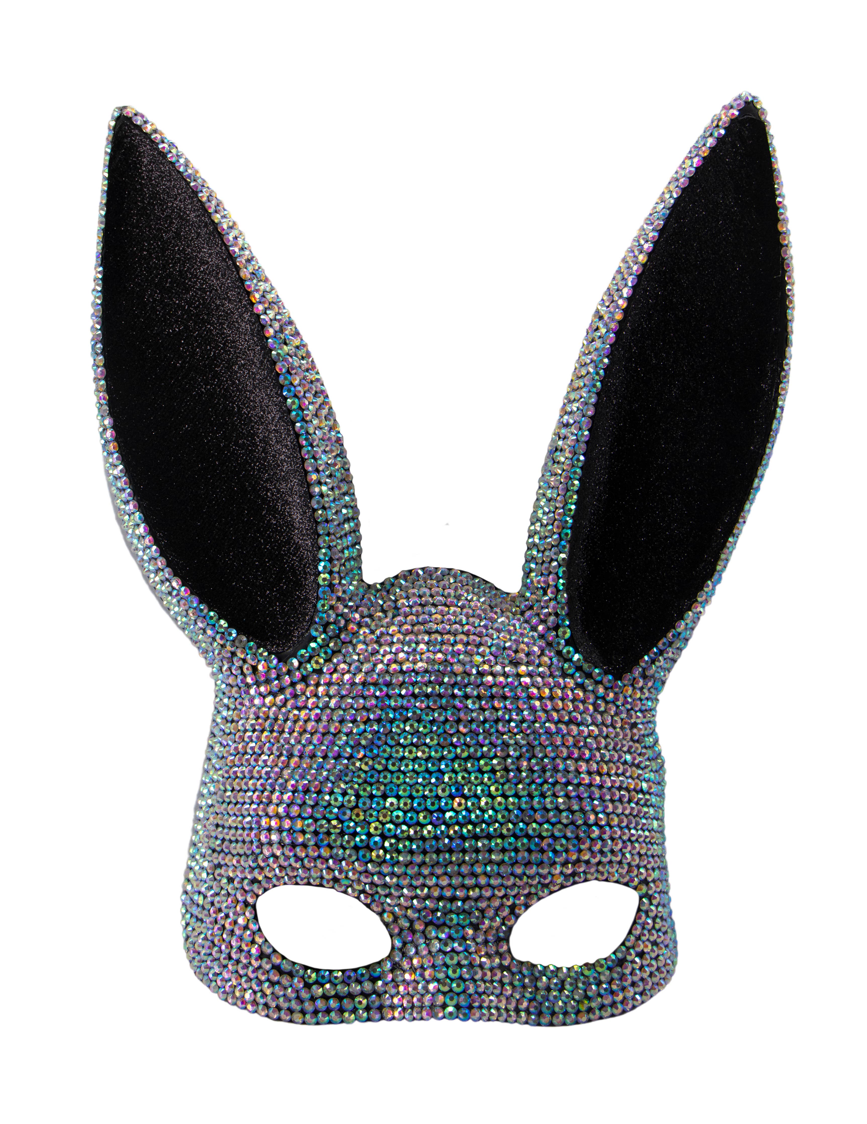 Rhinestone Bunny Mask -AB