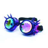 Blue Purple Kaleidoscope Steampunk Goggles