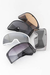 Oversized Shield Gradient Sunglasses: MIX