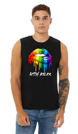DTG Tank Top | Lips Relax Full Color