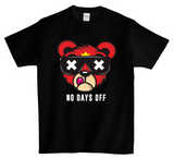 DTG T Shirt | No Days Off Full color Edition Red