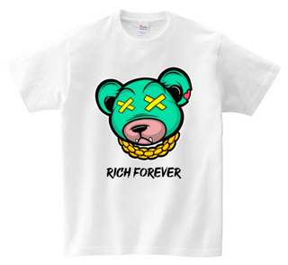 Teddy Green Rich Forever DTG T Shirt | Full color Edition