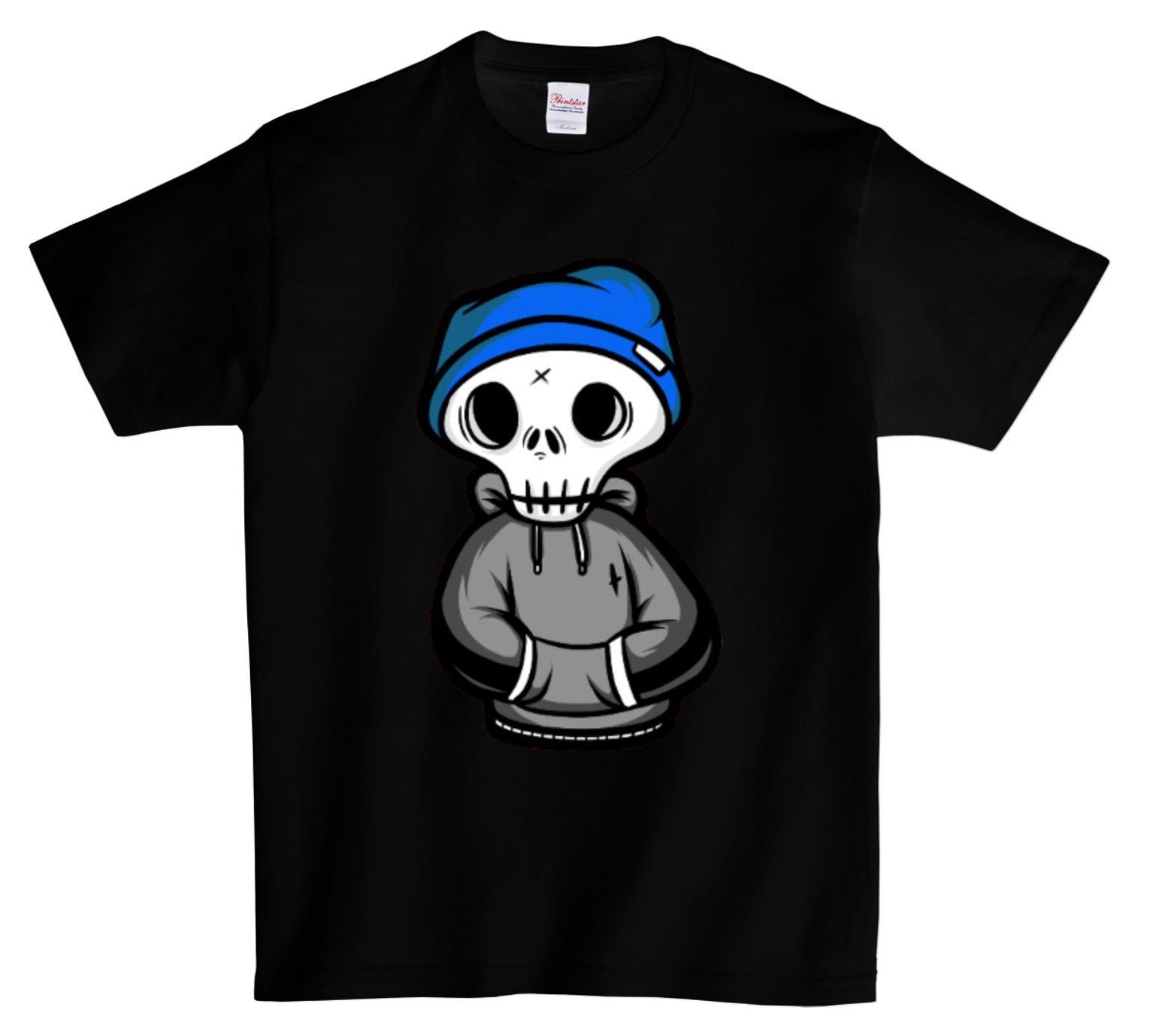 DTG T Shirt | Skull with Beanie Full color Edition