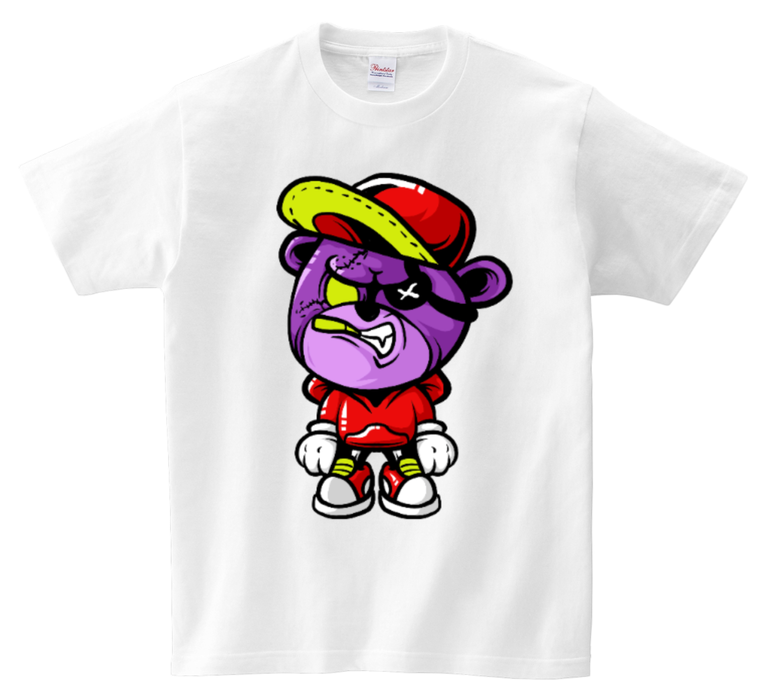 DTG T Shirt | Angry Teddy Full color Edition