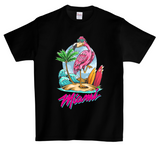 DTG T Shirt | Flamingo Miami Full color Edition