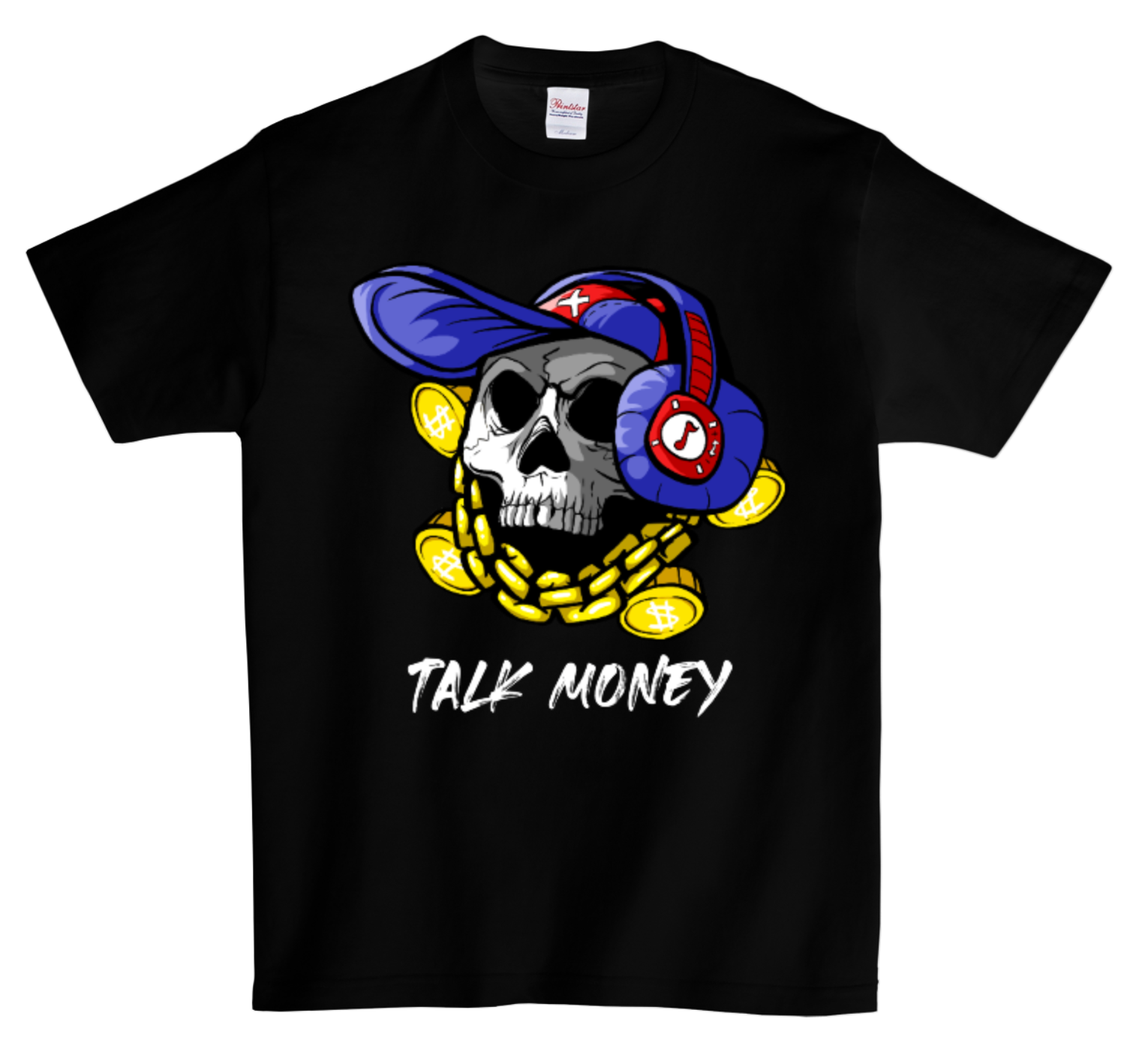 DTG T Shirt | Skull Talk Money Full color Edition