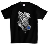 DTG T Shirt | Pray Hands with money Full color Edition
