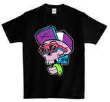 DTG T Shirt | Skull Purple Pink Tongue Full color Edition