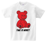 DTG T Shirt | Teddy Time is Money Red Full color Edition