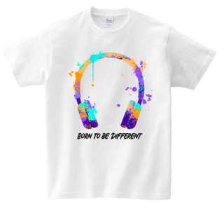 DTG T Shirt | Headphones Born to be Purple Full color Edition