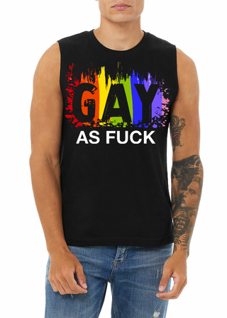 DTG Tank Top | Direct to Garment Gay as F*ck Full Color