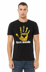 T Shirt | Love Music Metallic Gold Edition