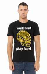 T Shirt | Work Hard Metallic Gold Edition