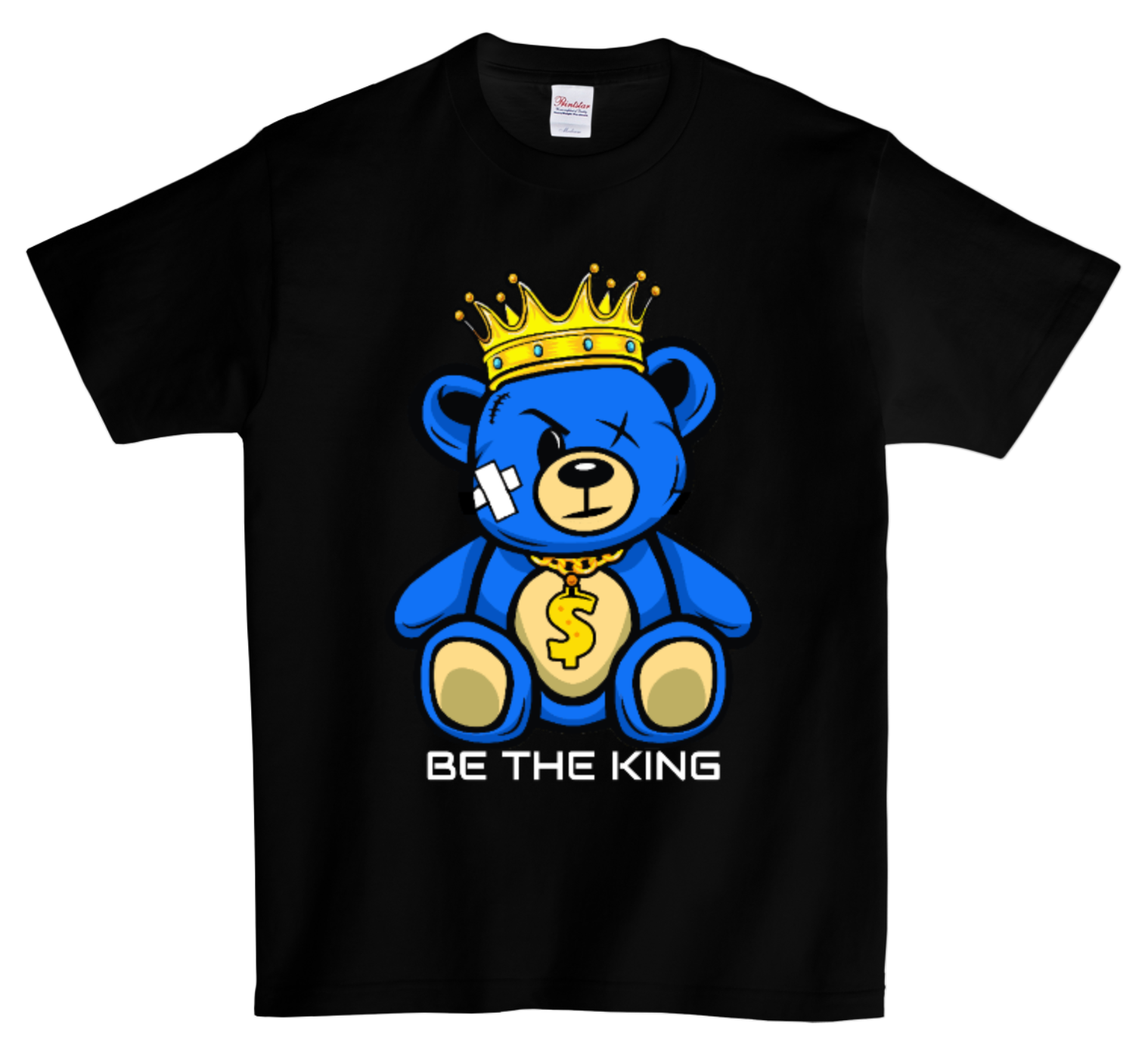 DTG T Shirt | Teddy Be The King Full color Edition Blue