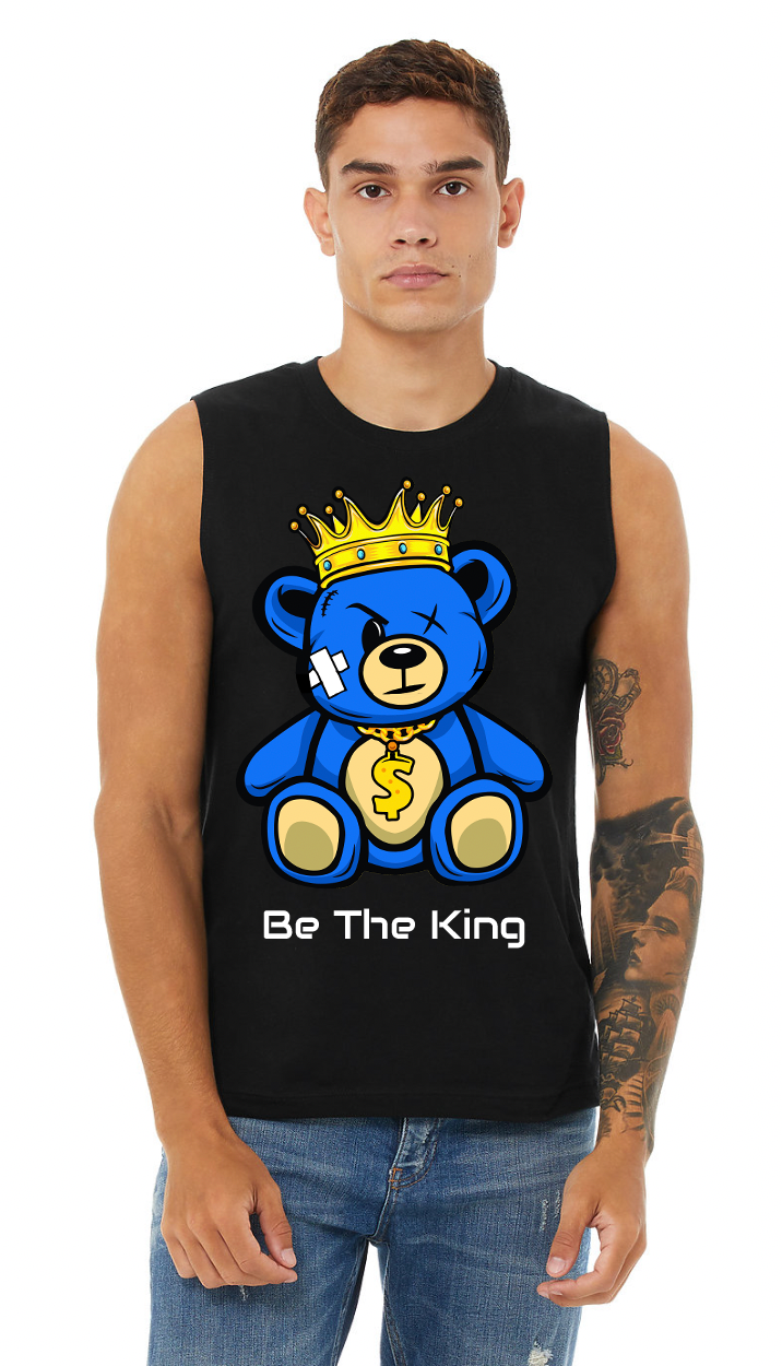 DTG Tank Top | Direct to Garment Teddy Be The King Full Color Blue