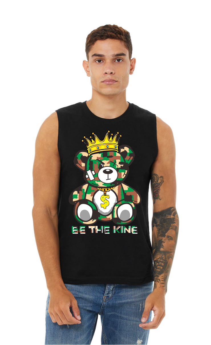 DTG Tank Top | Direct to Garment Teddy Be The King Full Color Camo