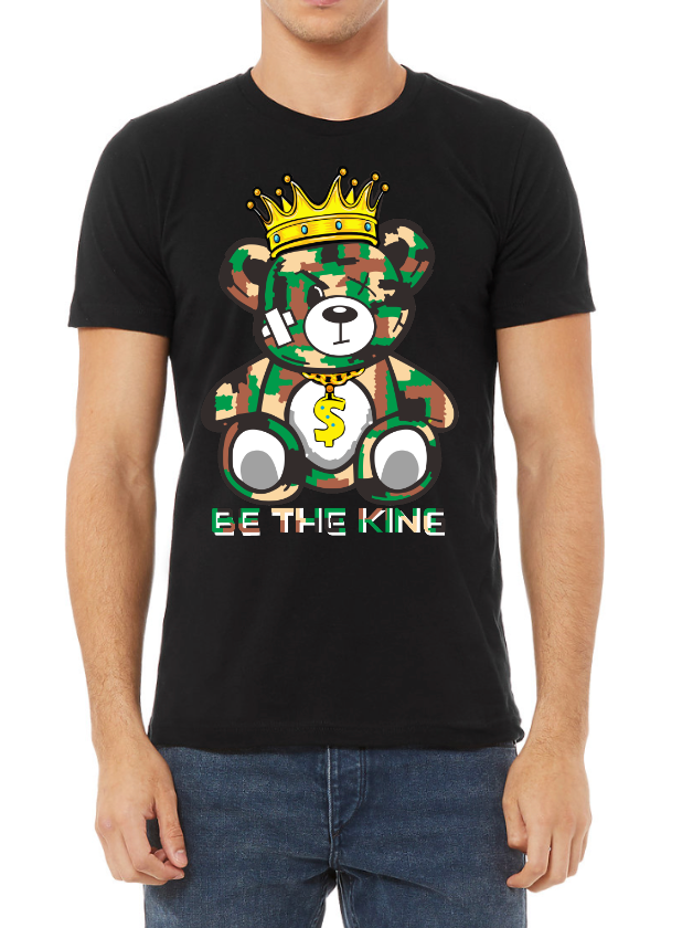 DTG T Shirt | Teddy Be The King Full color Edition Camo
