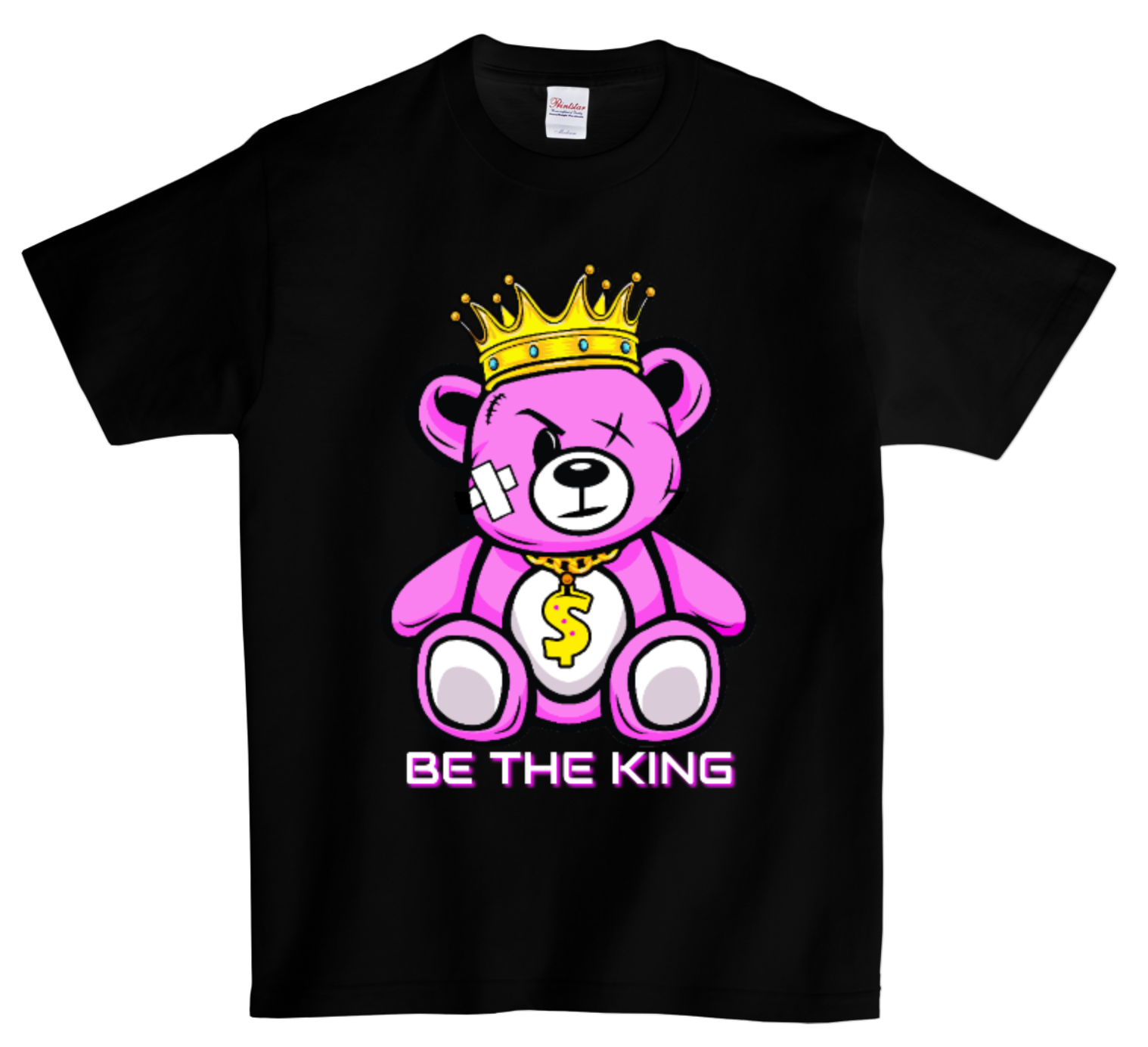 Teddy Be The King DTG T Shirt | Full color Edition Pink